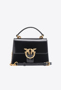 PINO LOVE BAG ONE TOP HANDLE LIGHT IN PELLE LUCIDA