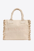 PINKO BEACH SHOPPER IN CANVAS SALE E PEPE