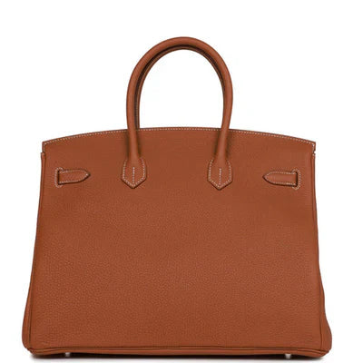 HERMES BIRKIN 35 GOLD TOGO PALLADIUM HARDWARE